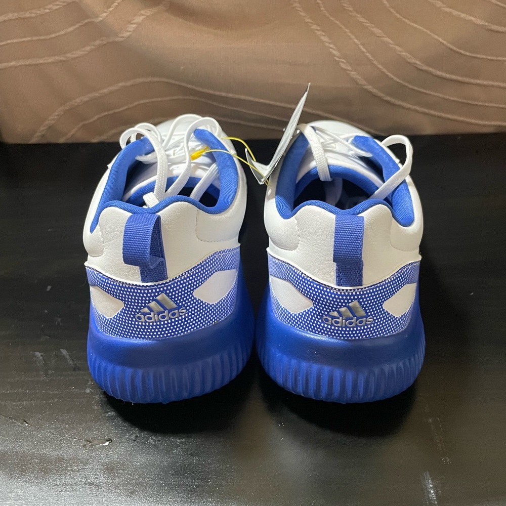 White and Blue Adidas Golf Shoes - Picture 3 of 4